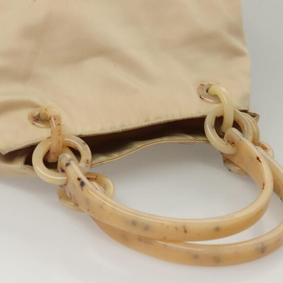 PRADA Hand Bag Nylon Beige Silver - Picture 7 of 12